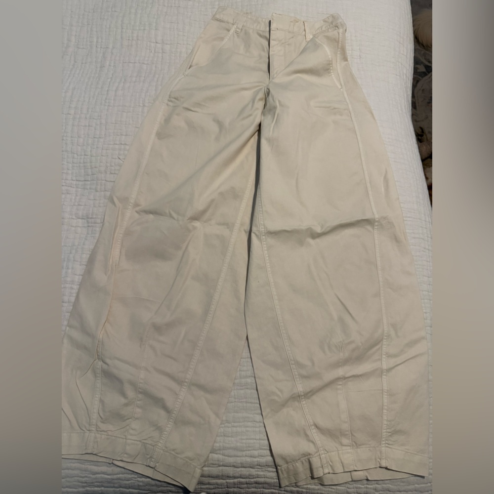 We The Free Cream barrel Leg Trouser NWOT 2228